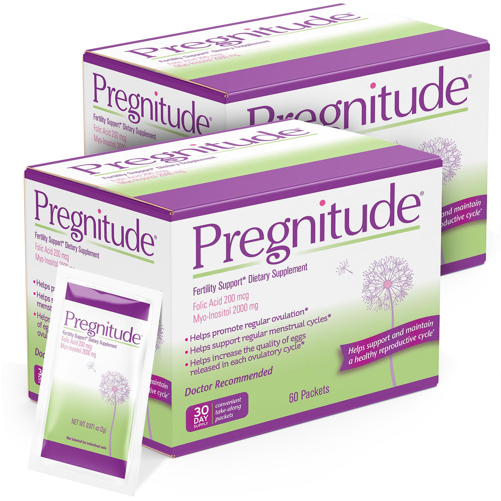 Pregnitude balance bottle with easy-dispense design for daily use.