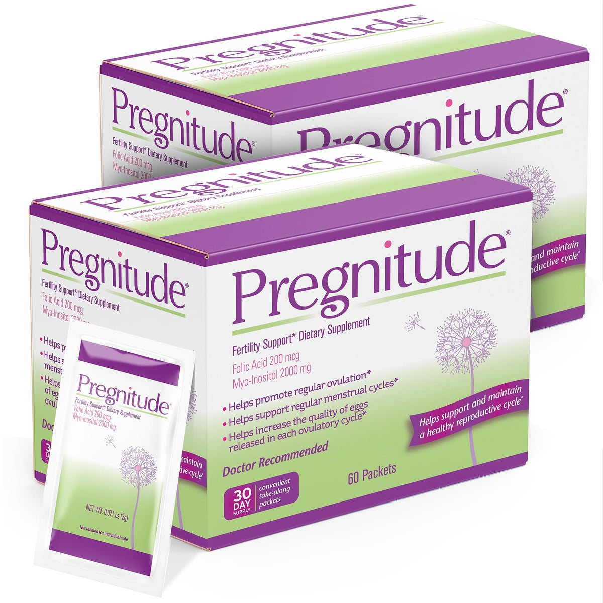 Pregnitude balance bottle with easy-dispense design for daily use.