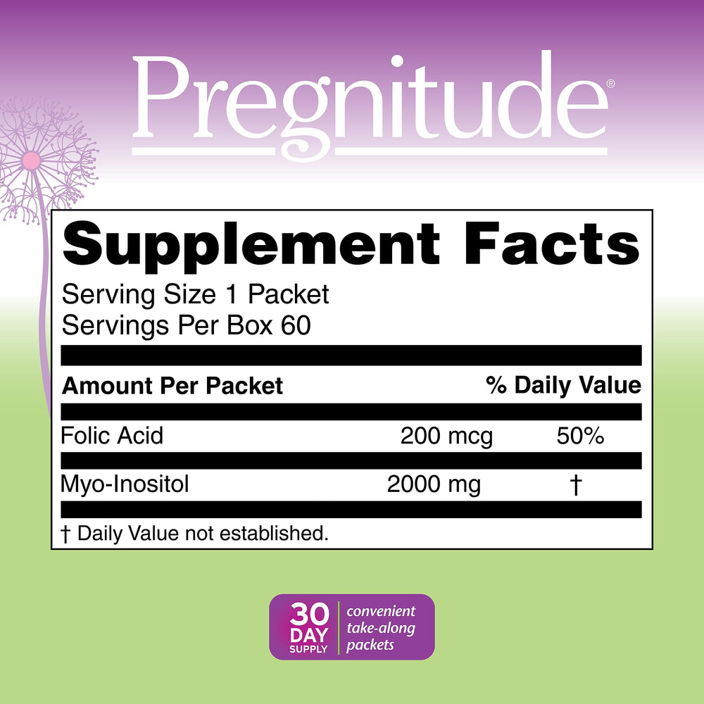 Pregnitude dissolved solution in a glass ready to drink.