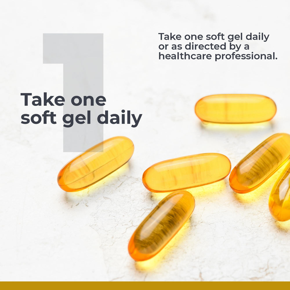 Premier DHA softgels in bottle ready for daily use