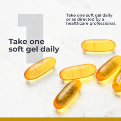 Premier DHA softgels in bottle ready for daily use