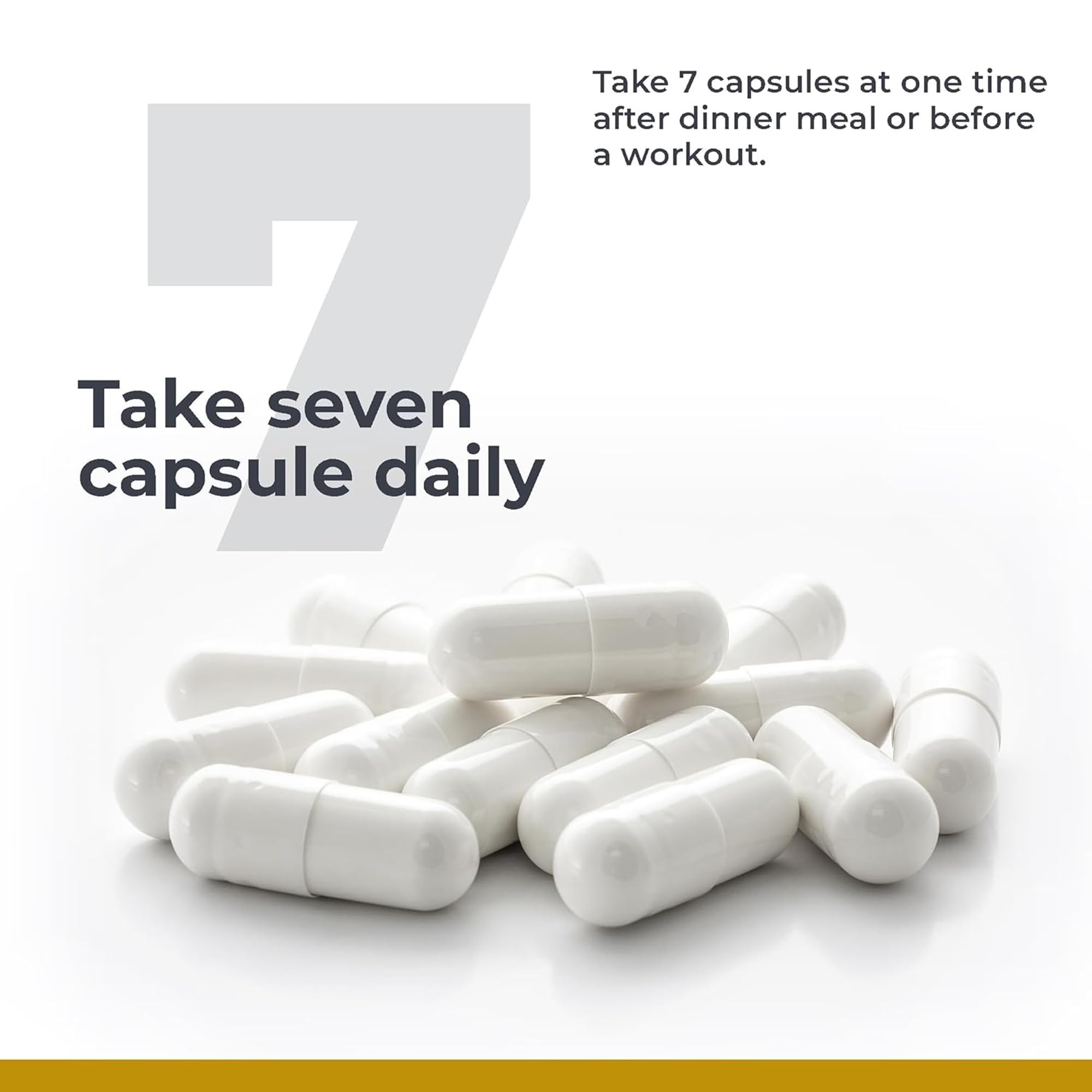 Premier Research Labs Amino HGH capsules beside a protein shake, illustrating convenient athletic performance support.