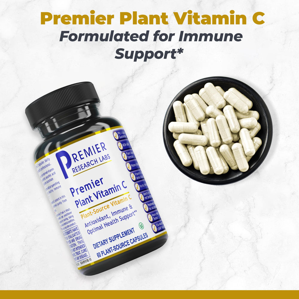 Premier Research Labs amla-based Vitamin C with rose hips supports absorption and natural wellness.