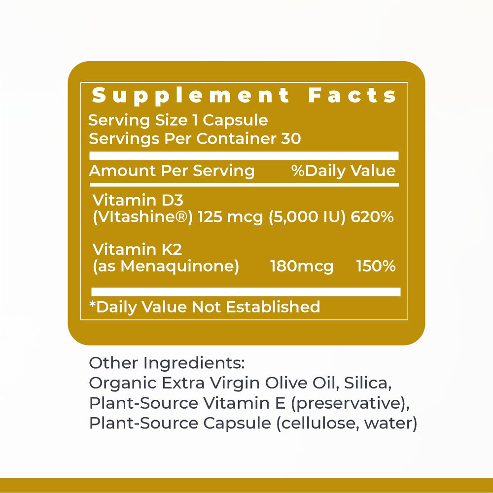 Premier Research Labs D3 K2 packaging conveys trusted vegan vitamins.