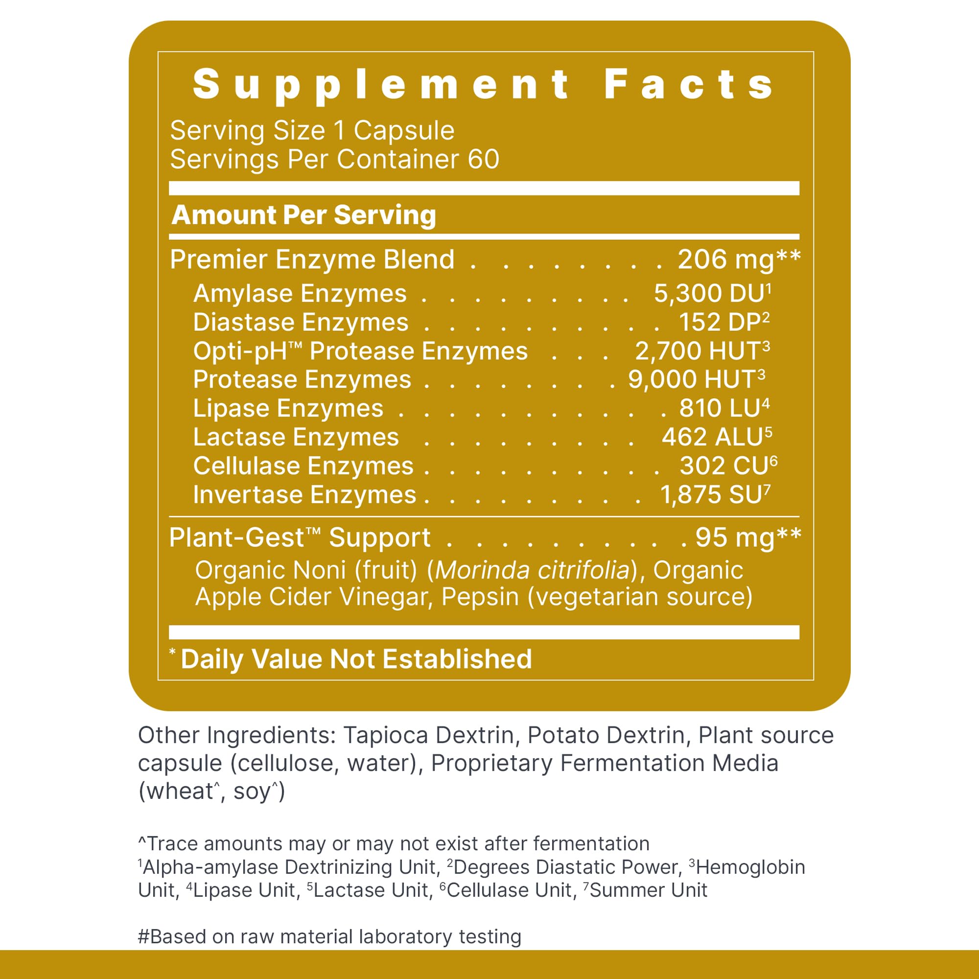 Digestive routine with meals featuring Premier Research Labs enzymes for daily use.