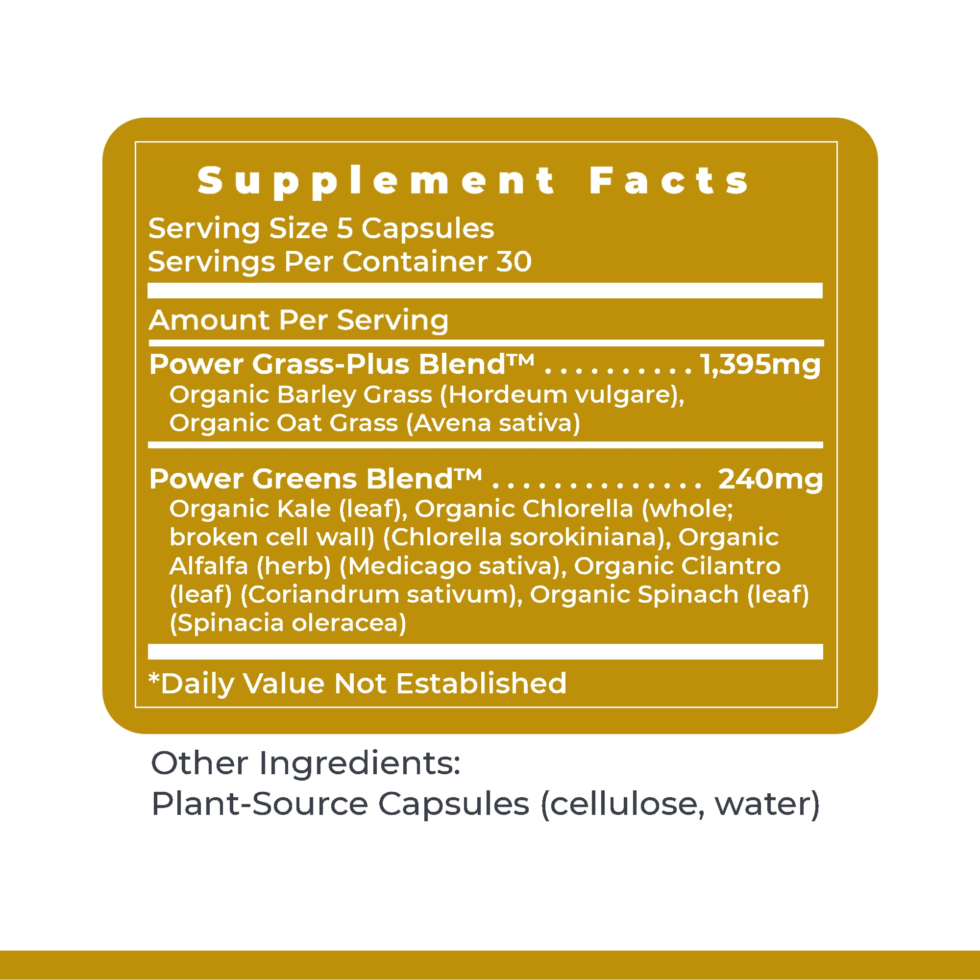 Premier Research Labs Greens Capsules daily-use image; convenient veggie pill routine.