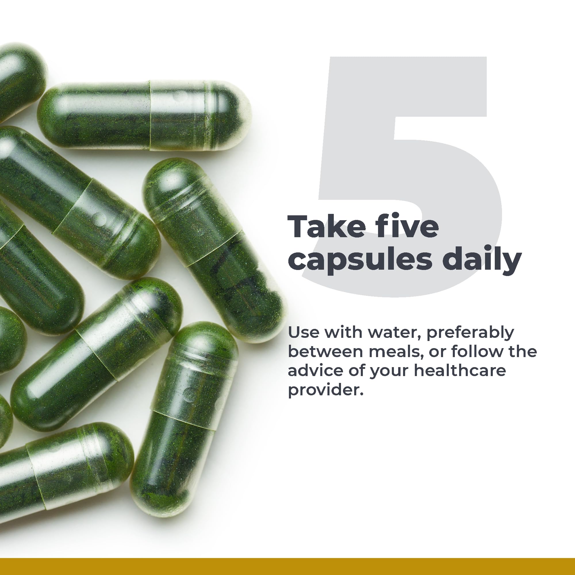 Premier Research Labs Greens Capsules with kale and chlorella; leafy greens for daily nutrition.