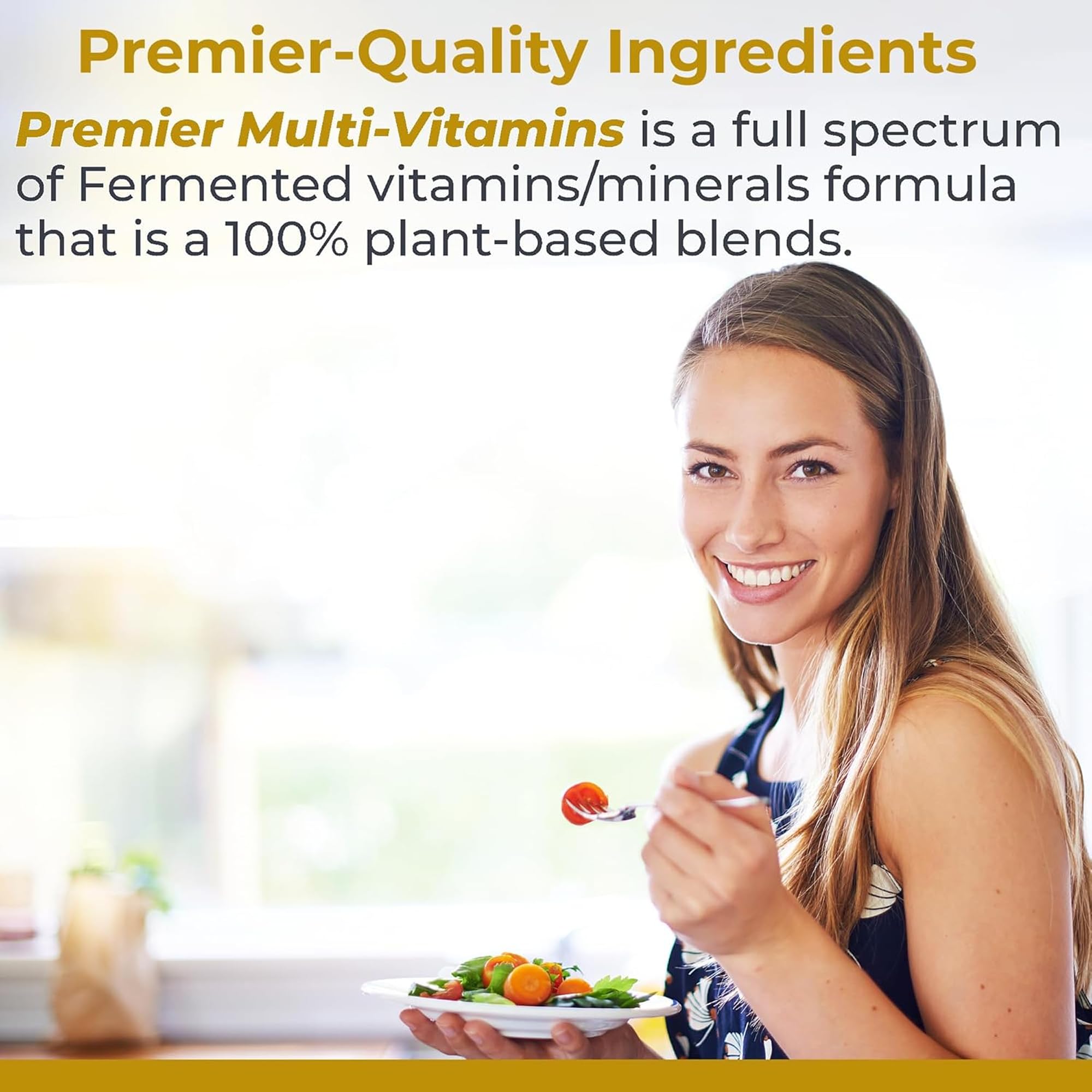 Premier Research Labs capsules scattered on a surface suggesting an easy daily routine.