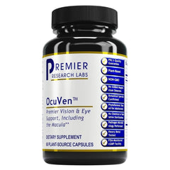 Premier Research Labs OcuVen bottle label with dosage for eye health.