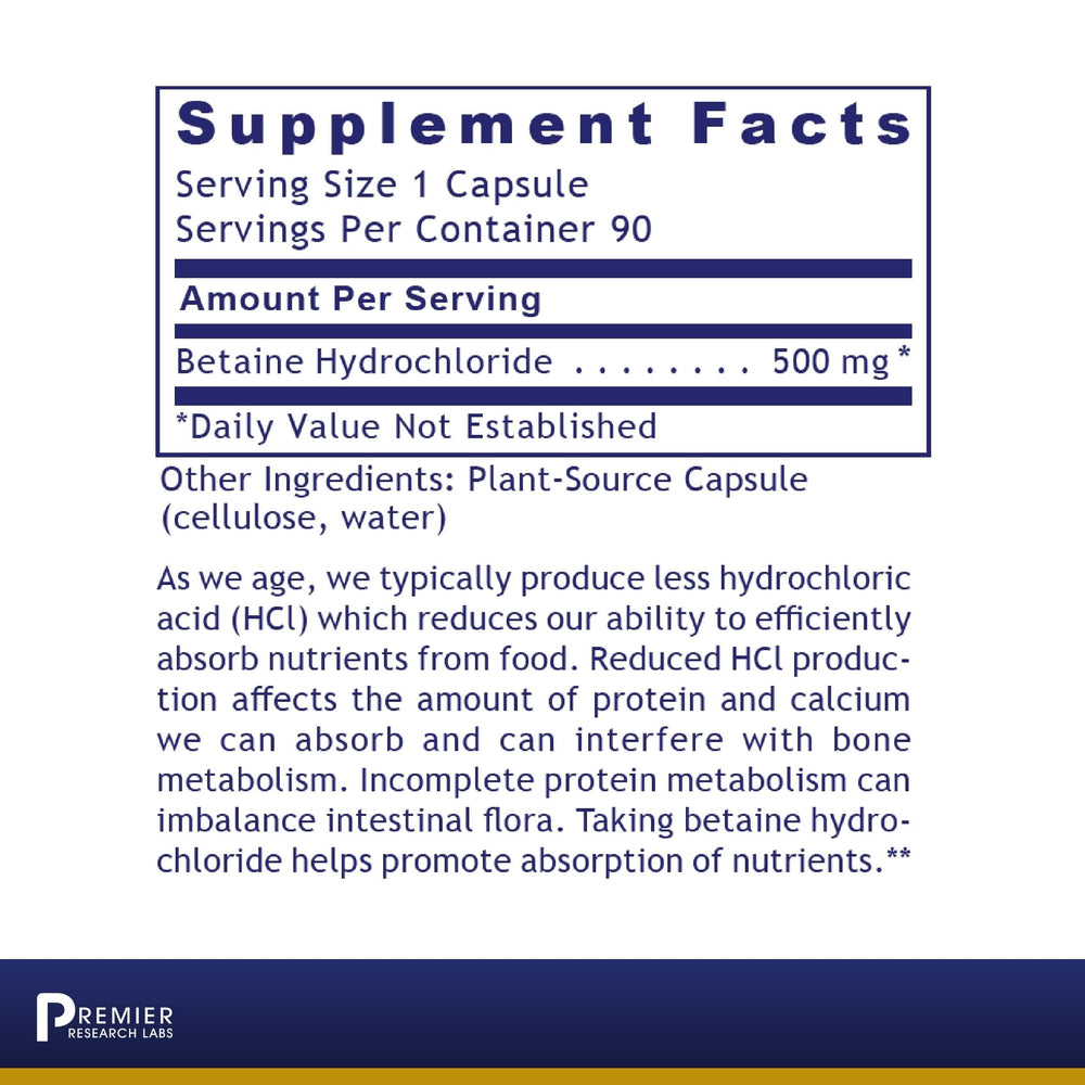 Premier HCL capsules close-up showing post-meal use potential benefits