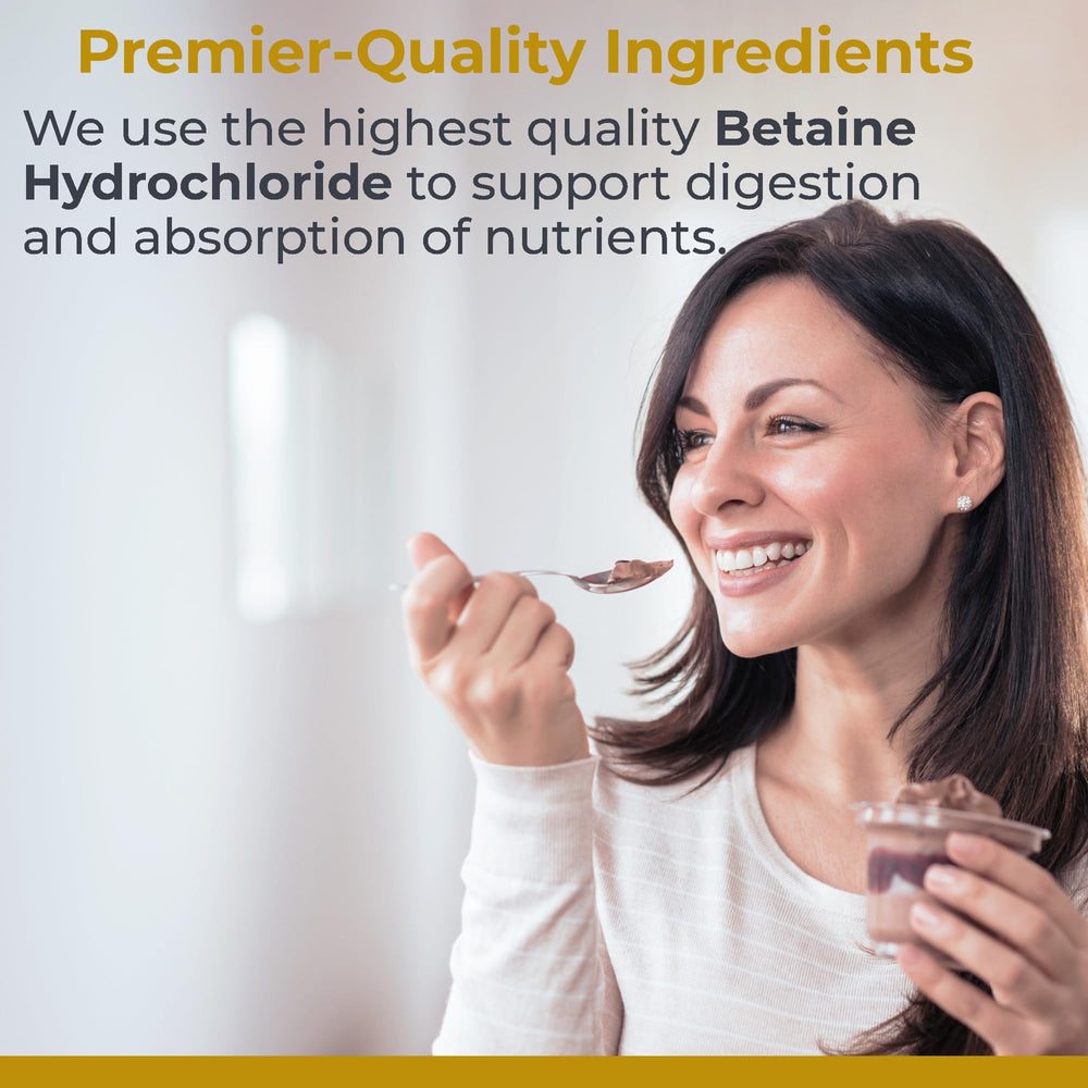 Nutrition label on Premier HCL bottle highlights ingredients and serving suggestion.