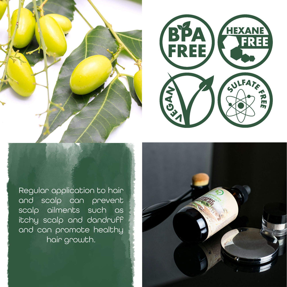 Premium Nature Neem Oil close-up of ingredients for natural skincare formulations.