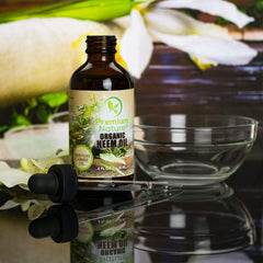 Premium Nature Neem Oil massage oil bottle ready for soothing body massage.