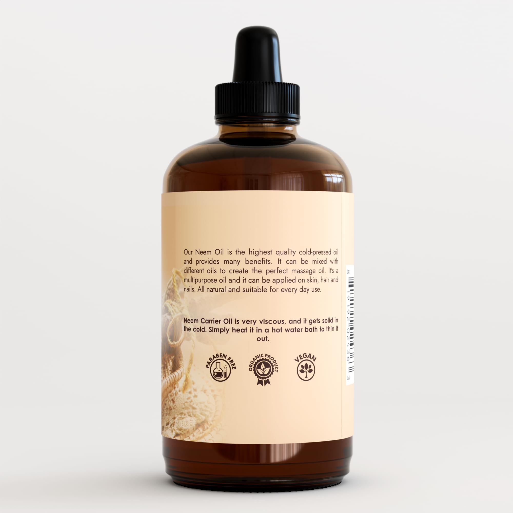Premium Nature Neem Oil texture close-up showing rich, non-greasy absorption.