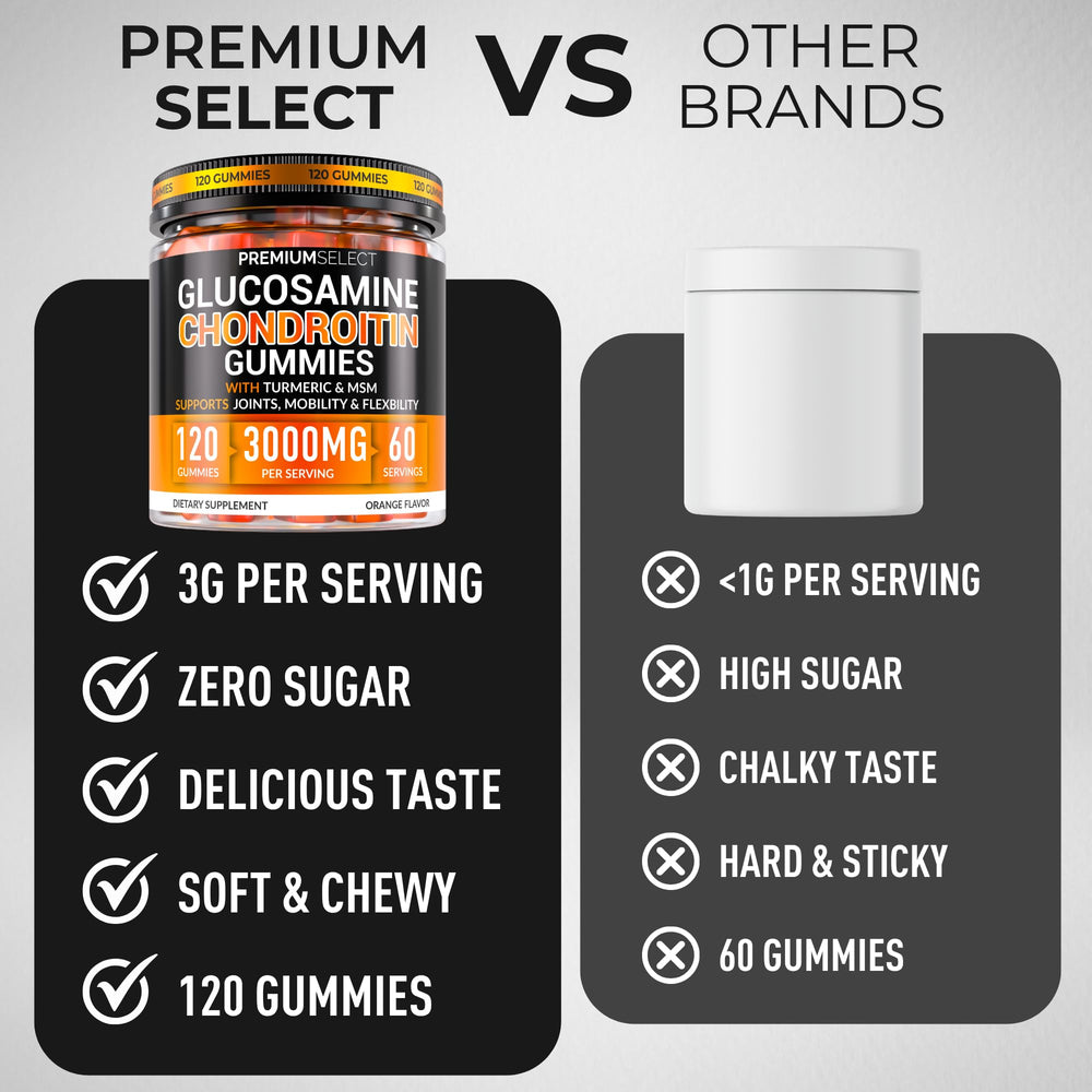 Ingredients panel featuring MSM, turmeric, calcium, and vitamin D3 in the gummies.