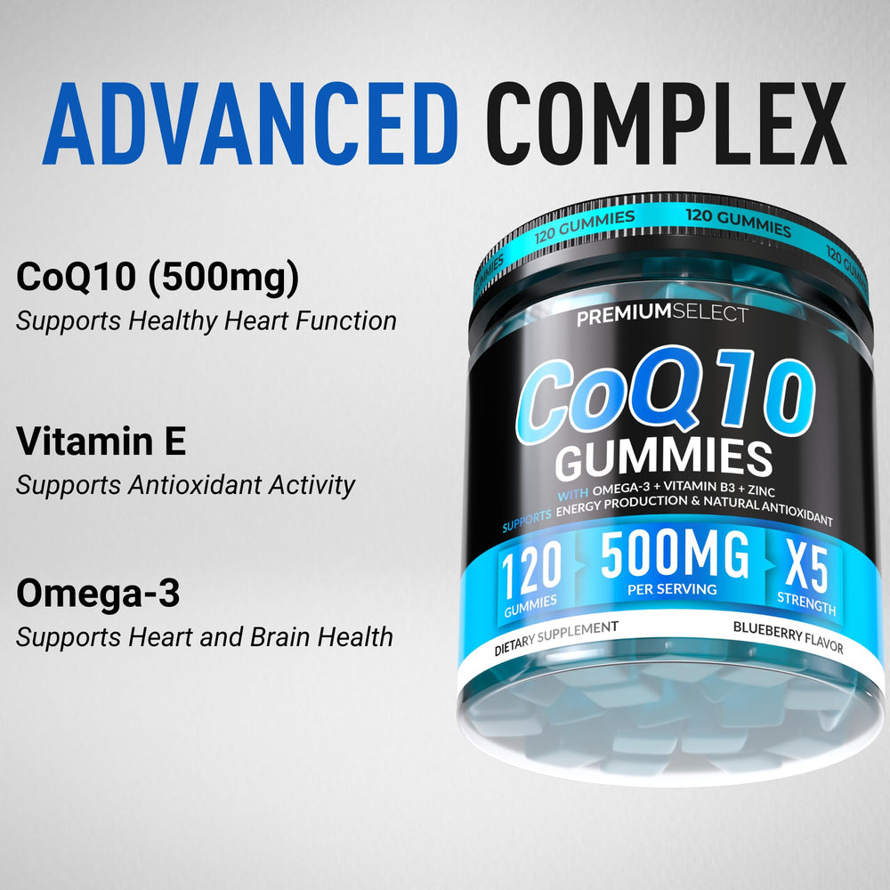 Premium Select Nutrition CoQ10 Gummies with Omega-3 for nutrient synergy