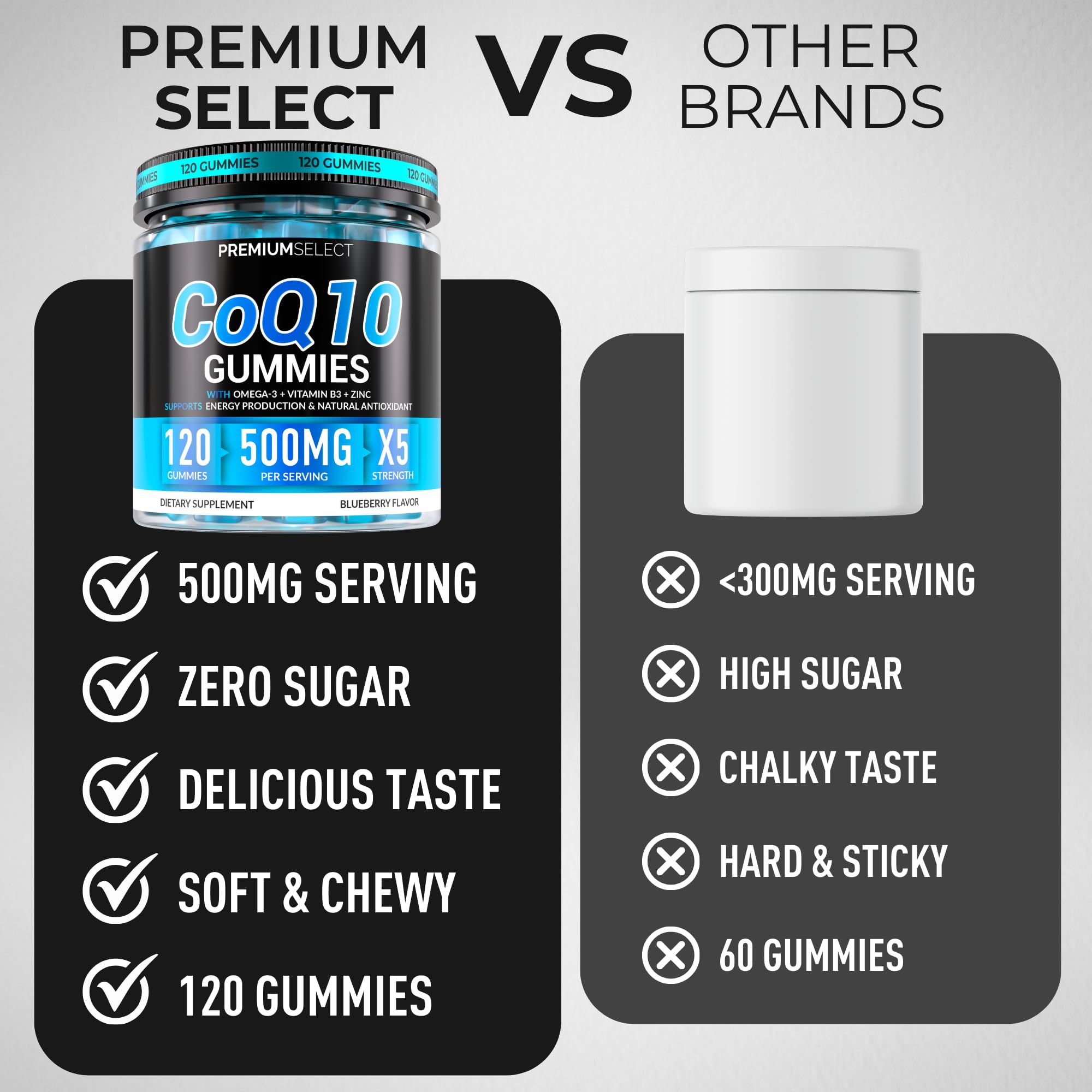 Vegan, non-GMO gummies presented in a convenient bottle