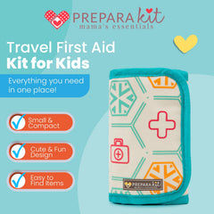 PreparaKit travel first aid kit for kids with a purse-ready, compact design.