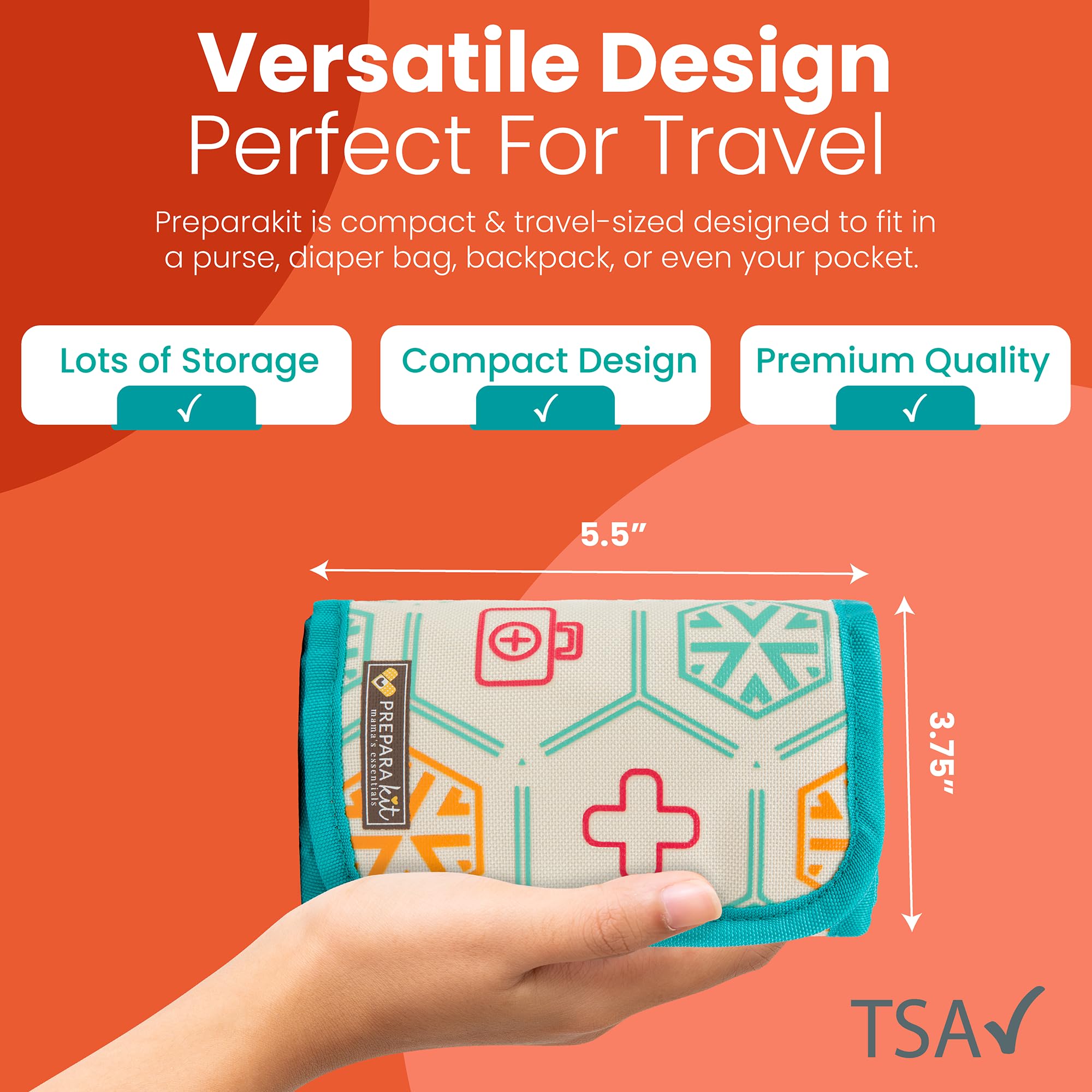 PreparaKit TSA-approved travel kit simplifies security checks for families.