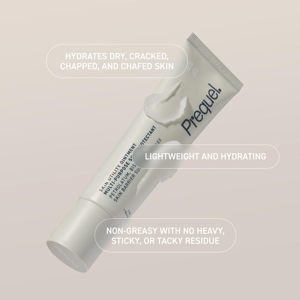 Prequel Skin Utility Ointment barrier-film close-up illustrates breathable occlusion