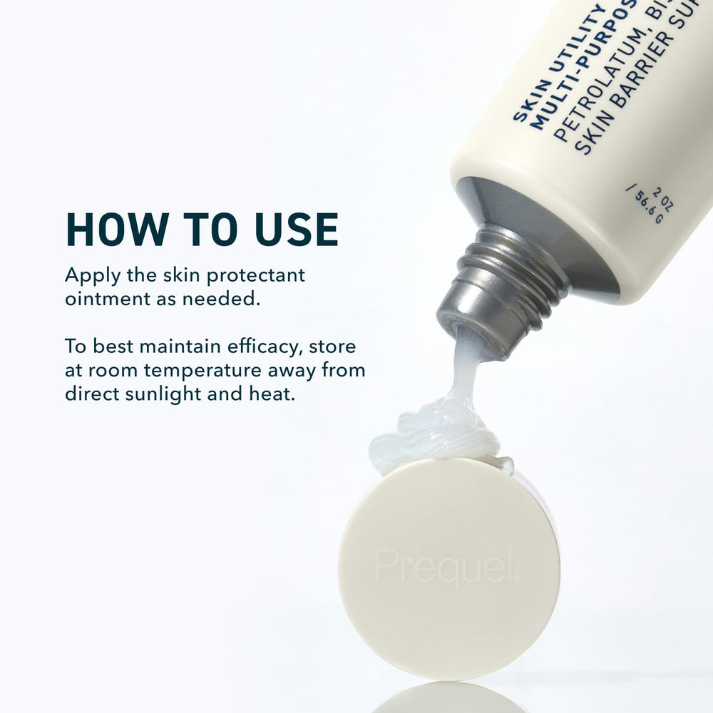 Prequel Skin Utility Ointment fragrance-free tube emphasizes gentle, P H balanced care