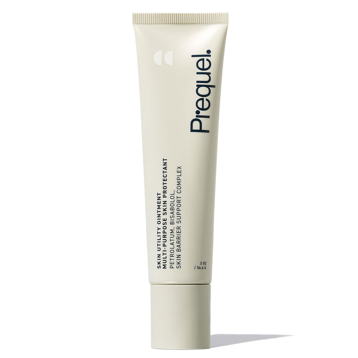 Prequel Skin Utility Ointment jar close-up showing rich occlusive texture for dry skin protection