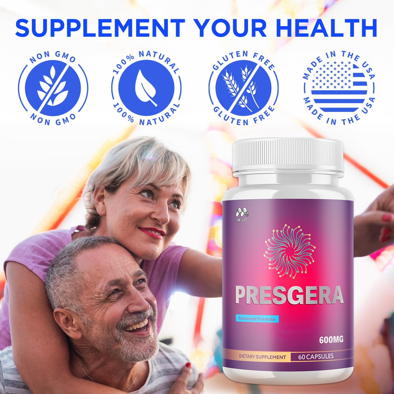 Presgera capsules in hand illustrating portable daily wellness option