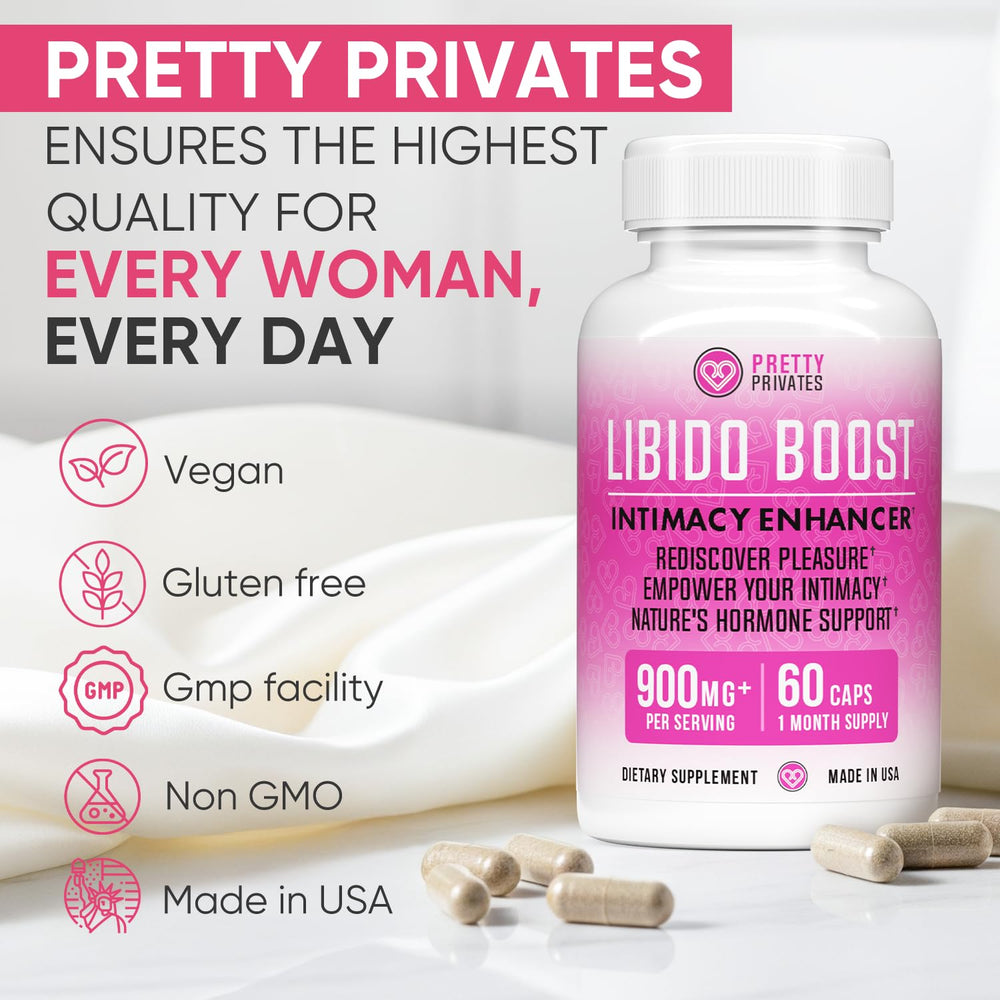Soft lighting on Pretty Privates bottle promotes calm mood and focus.