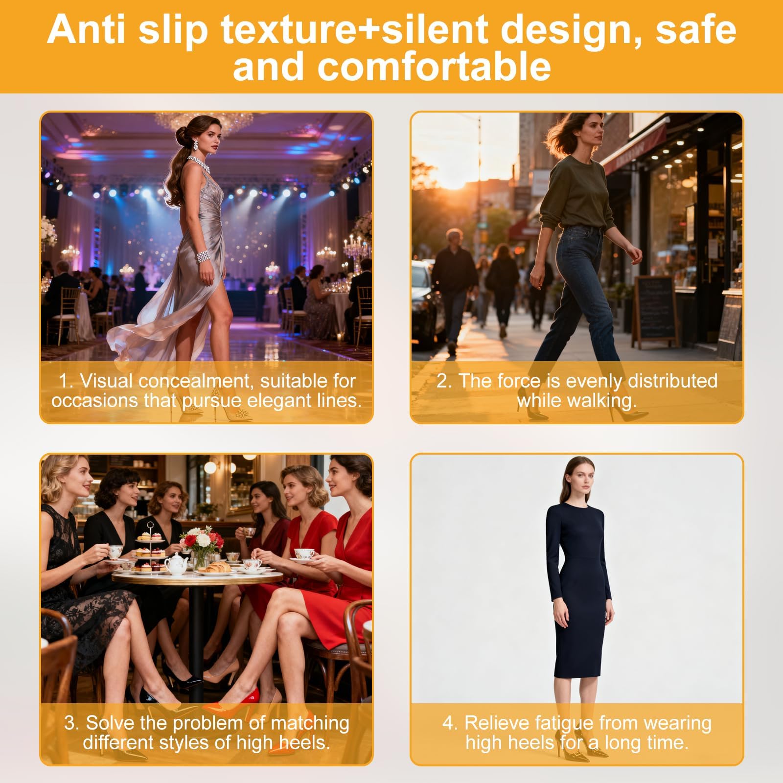 Pretwad 10mm U-shape heel tip improves stability on various surfaces