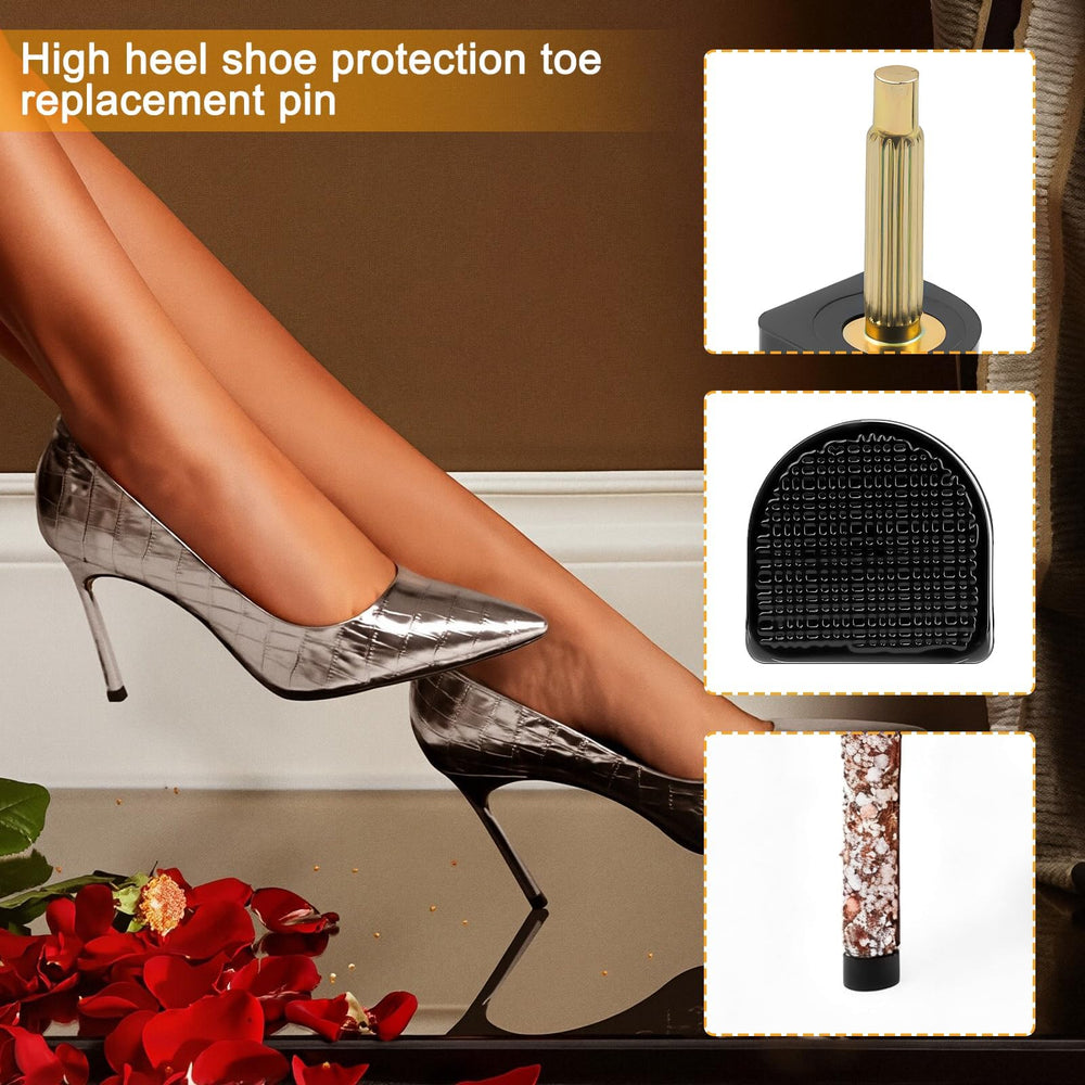 Pretwad 12mm U-shape heel tip reduces slips on wet or uneven ground