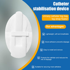 Pretwad self-high adhesive holder on skin highlights easy removal.