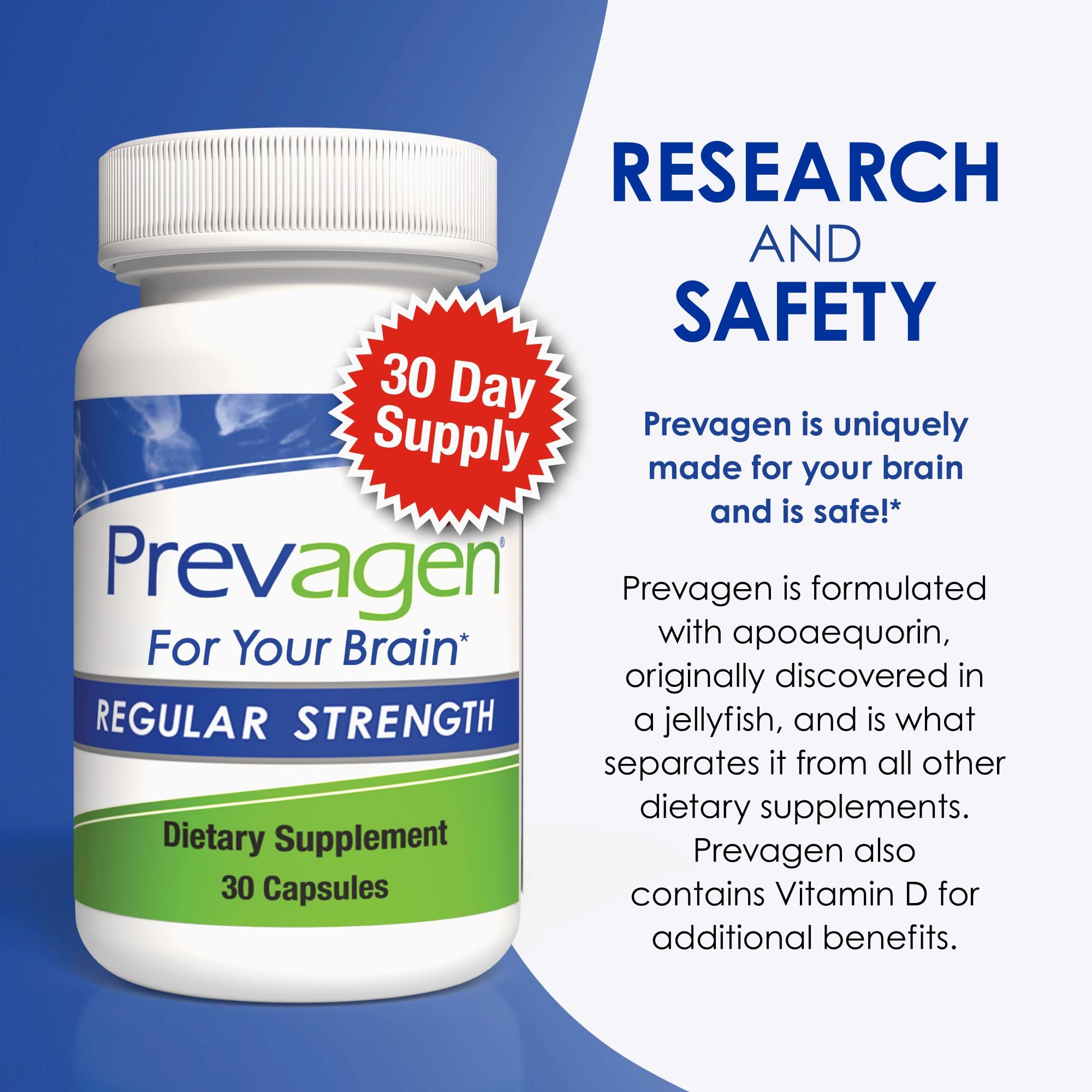 Prevagen Regular Strength with Braille Pill Minder supports accessibility.