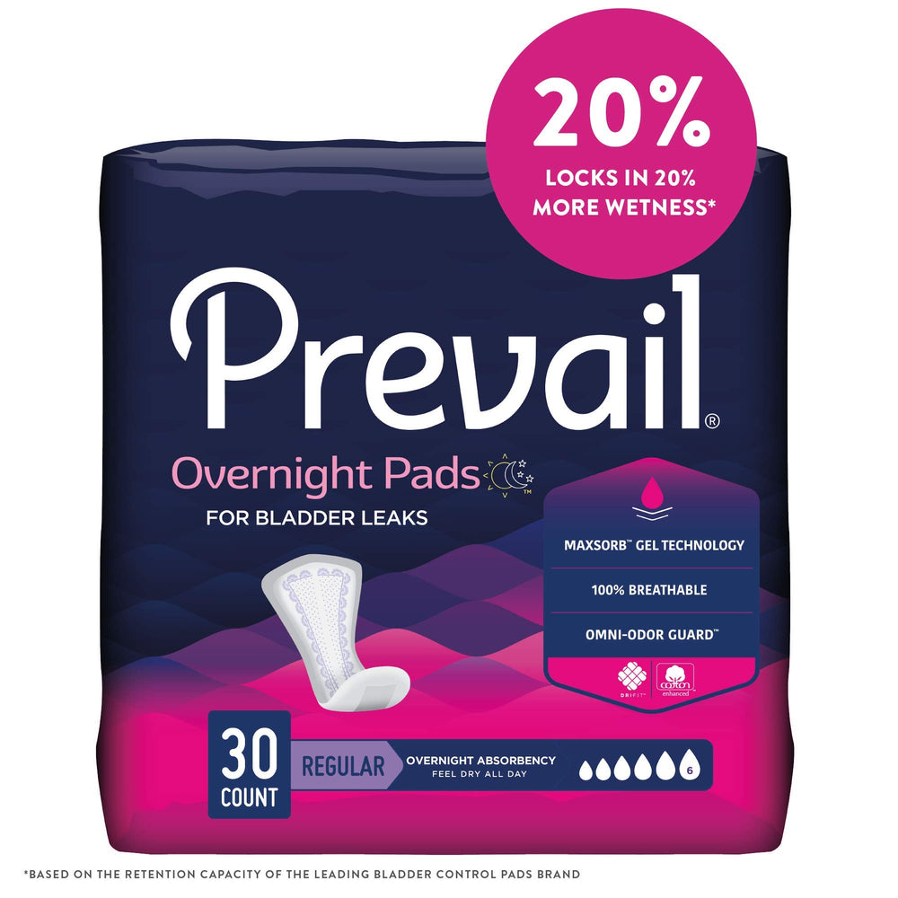 Prevail Proven pad with MaxSorb Gel core for a drier feel