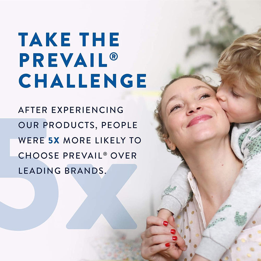 Travel-friendly Prevail wipes in a compact, easy-to-carry container