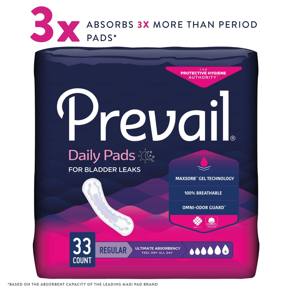 Prevail Ultimate Absorbency Pad discreet-fit close-up demonstrates tailored contour and comfort.