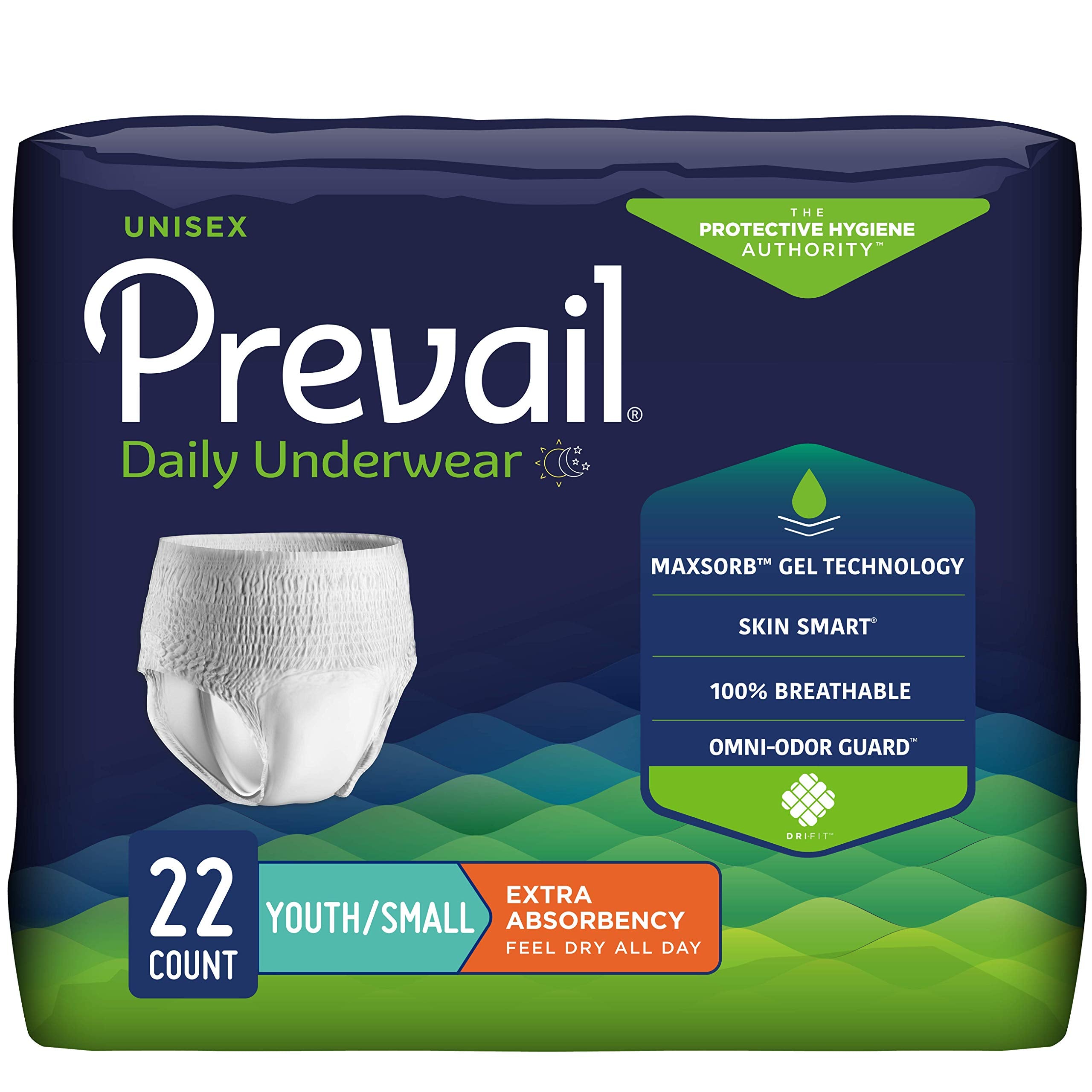 Prevail underwear with Comfort-Shape Plus for a discreet, comfortable fit.