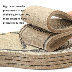 Price Xes wool felt insoles side view highlight lightweight warmth and breathable comfort for boots.