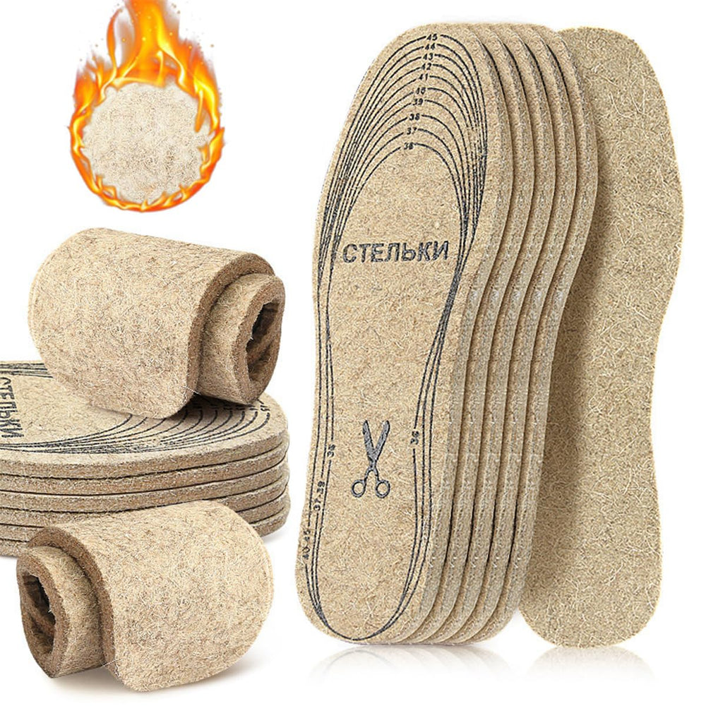 Price Xes wool felt insoles washable care image highlights handwash and air-dry steps.