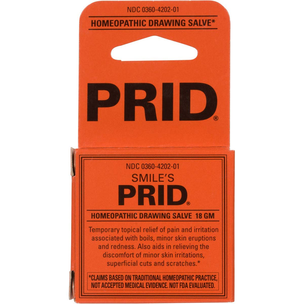 PRID Drawing Salve 18 g in use on skin for drawing action.