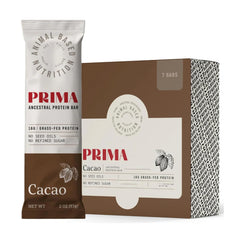 PRIMA ANCESTRAL PROTEIN BAR highlights grass-fed beef tallow for sustained energy.