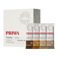 PRIMA ANCESTRAL PROTEIN BAR packaging highlights clean ingredients for on-the-go nutrition.