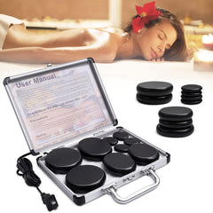 Primachen Hot Stones Massage Warmer Kit with case and stones for home spa setup.