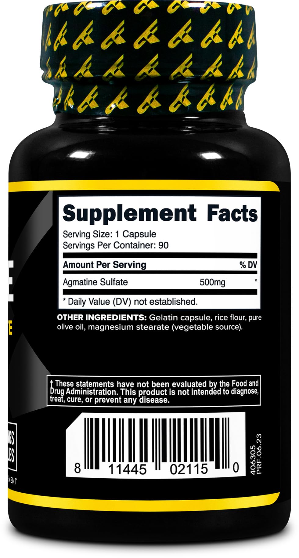 Independent third-party testing certificate accompanies Primaforce Agmatine Sulfate for purity.