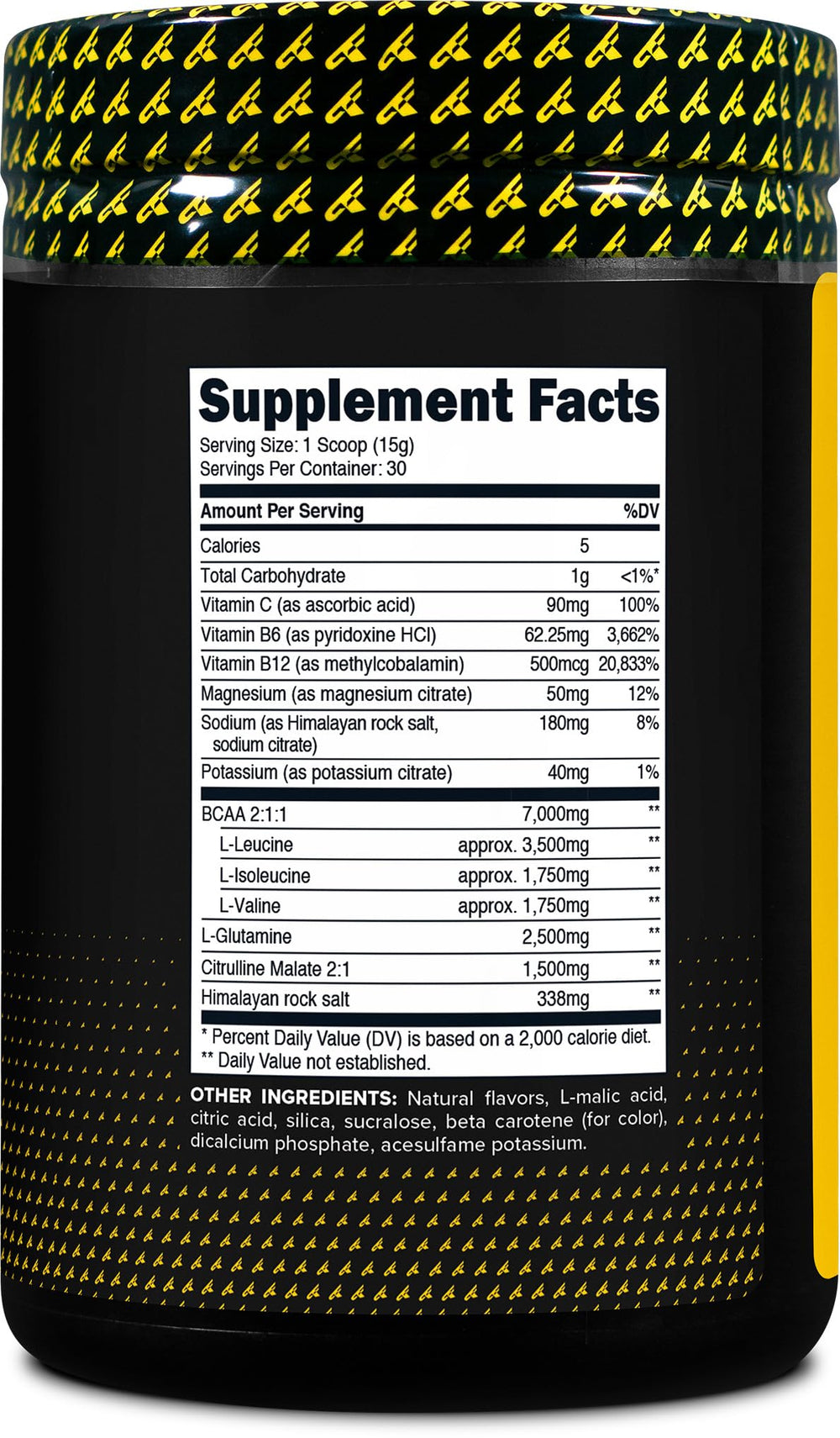 Primaforce BCAA powder pineapple mango poured into a glass during a session