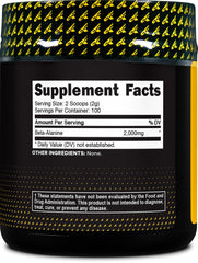 Primaforce Beta-Alanine bottle open beside glass for quick mixing.