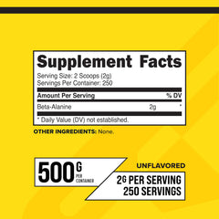 Primaforce Beta Alanine powder with scoop for convenient pre- or post-workout mixing