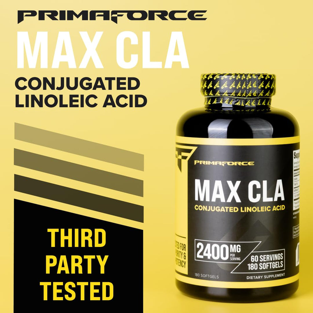 Primaforce CLA bottle pouring softgels into hand