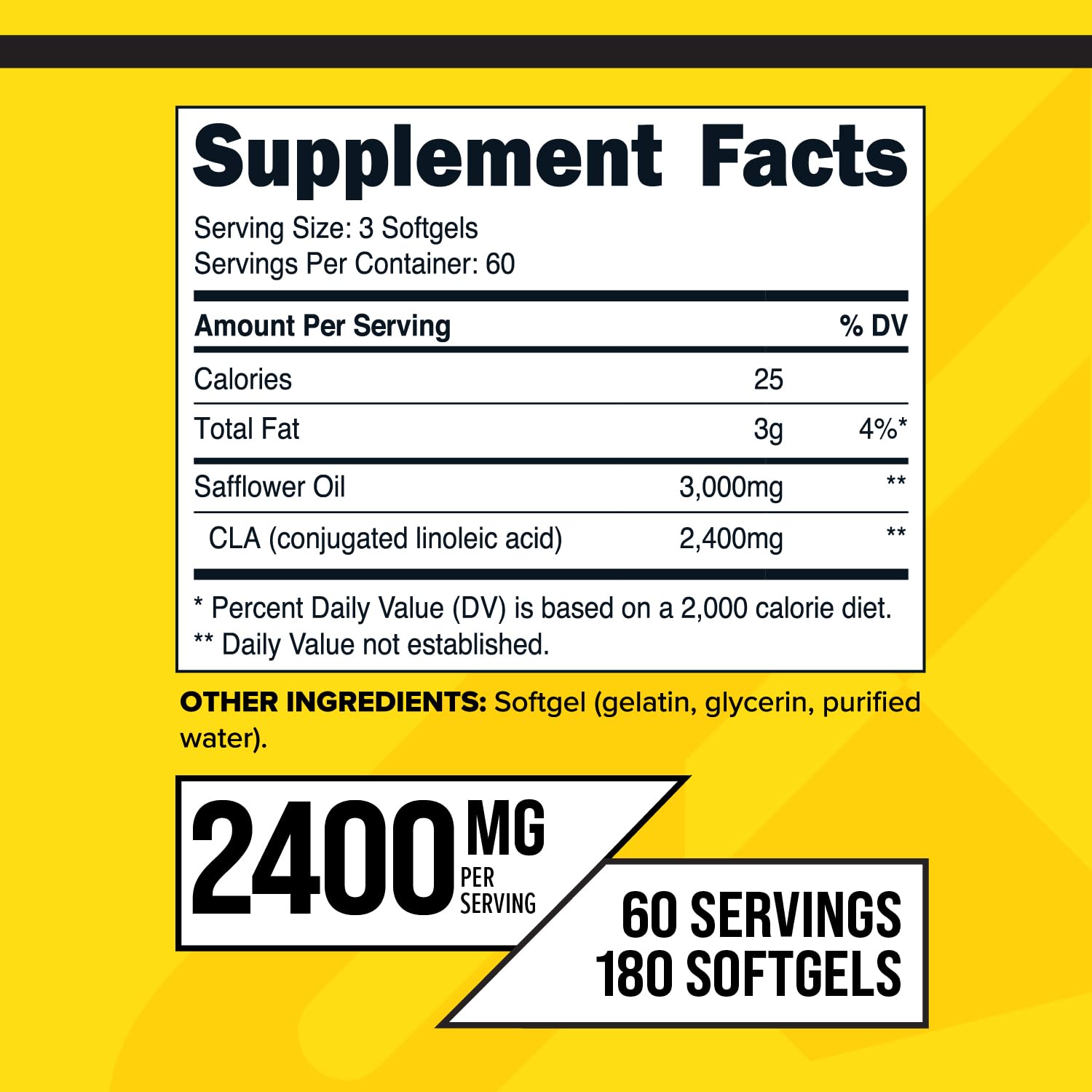Primaforce CLA softgels close-up, easy-to-swallow capsules