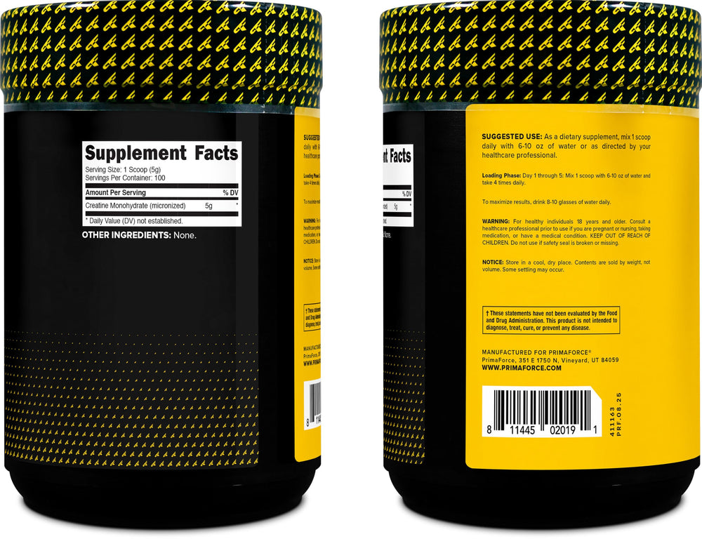 Primaforce creatine dissolving in water for a lump-free shake
