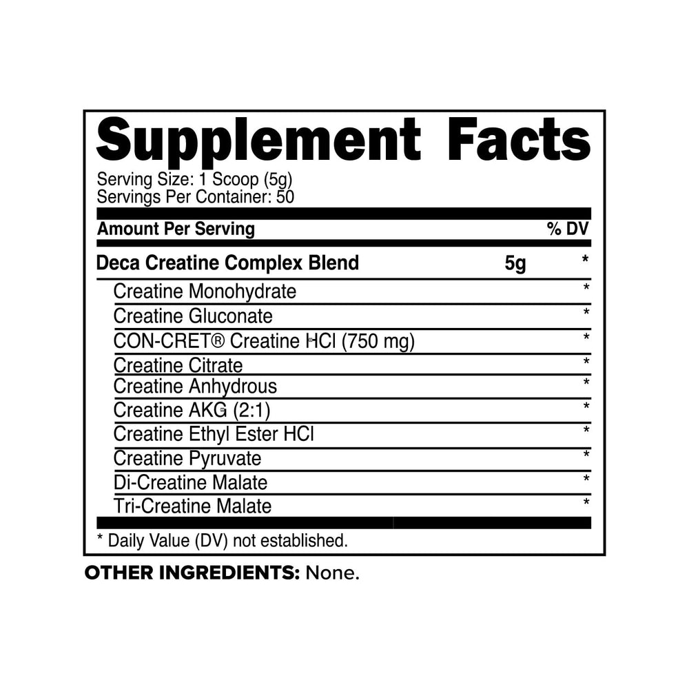 Primaforce Creatine-X ingredients blend graphic highlighting ten creatine forms for versatile performance